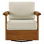 Fauteuil de patio pivotant en bois d'acacia massif