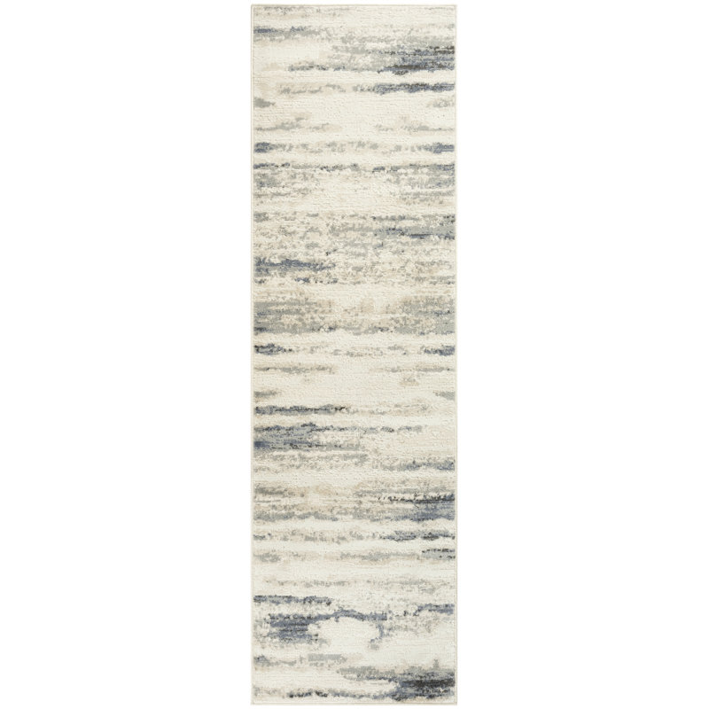 Wrought Studio™ Casson Blue Multicolor Modern Indoor Rug, Runner 2'2" x 7'6"