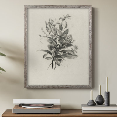 Impression florale vintage encadrée CECXLI - bois massif
