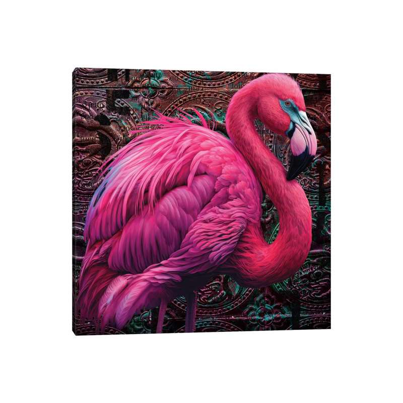 Plume chromée - reproduction d'art murale - toile tendue