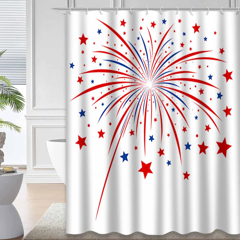 Rideau de douche Firework Star, L 72 po x l 72 po