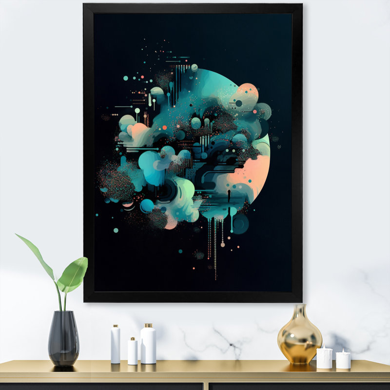 Approche minimaliste Mid Century III sur toile, Cadre photo noir, H 20 po x l 12 po x P 1 po