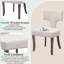 Chaises de salle à manger rembourrées en lin (ensemble de 6)-848757009