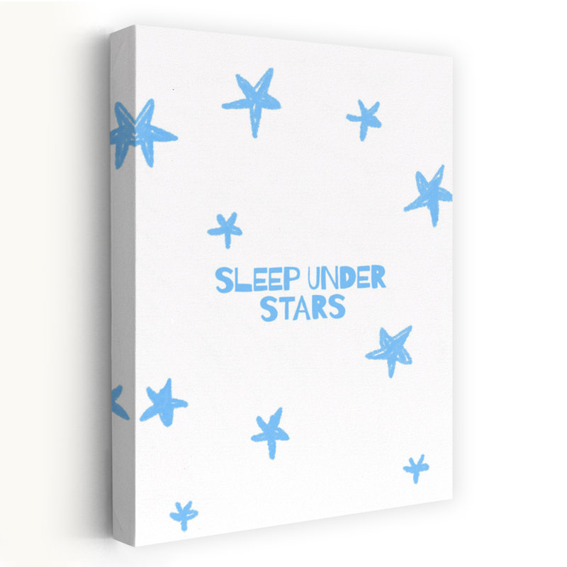 Sleep Under Stars Minimalist Whimsical Abstract Landscape Nature Wall Art Print, 60.96cm H x 40.64cm W