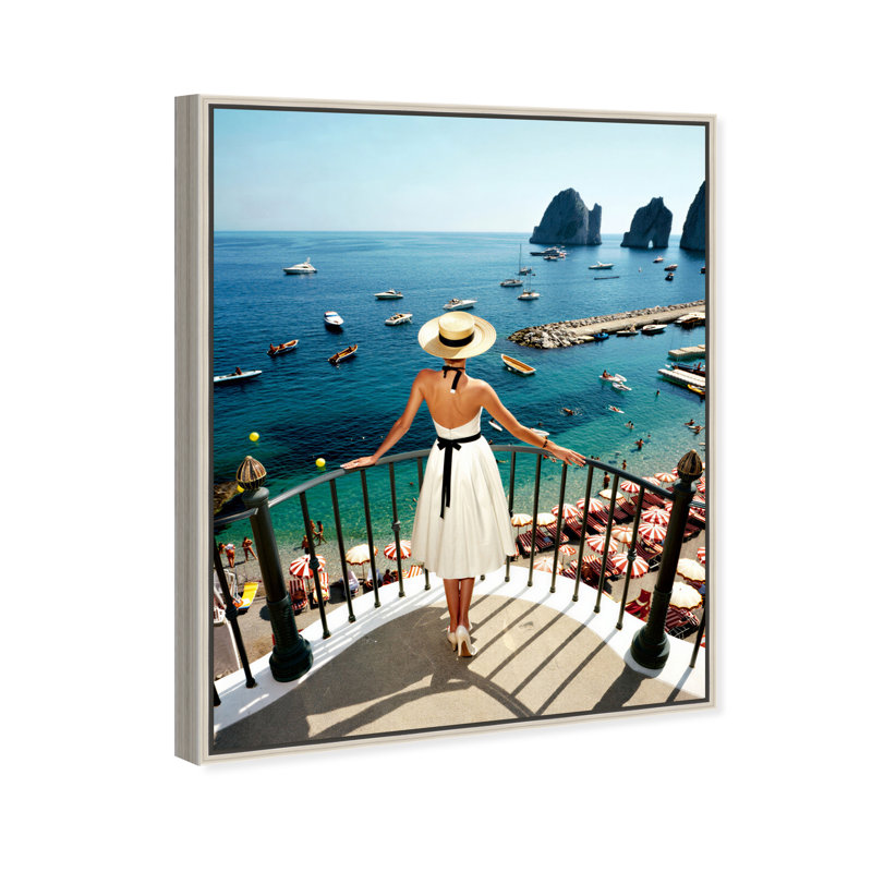 Balcony Gaze I Print by Oliver Gal, 17"H x 21"W, Silver Floater Frame
