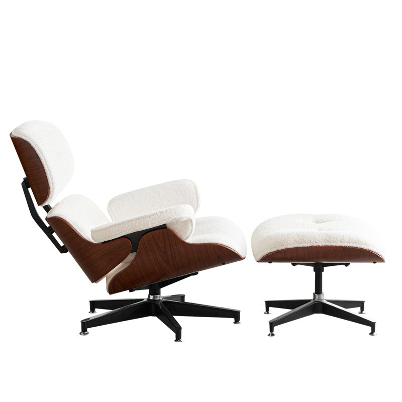 Tabouret d'appoint pivotant de 25,8 po Mid Century