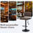 Adjustable PU Leather Bar Stool with Backrest, Footrest & 16" Stable Base-1715576814