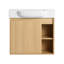 Ensemble de meuble-lavabo simple mural 24 po avec plateau en céramique Oakchade-546604934-546604935
