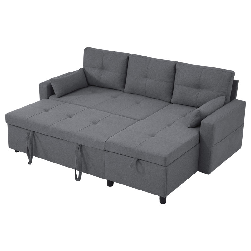 Sectional, Grey Linen