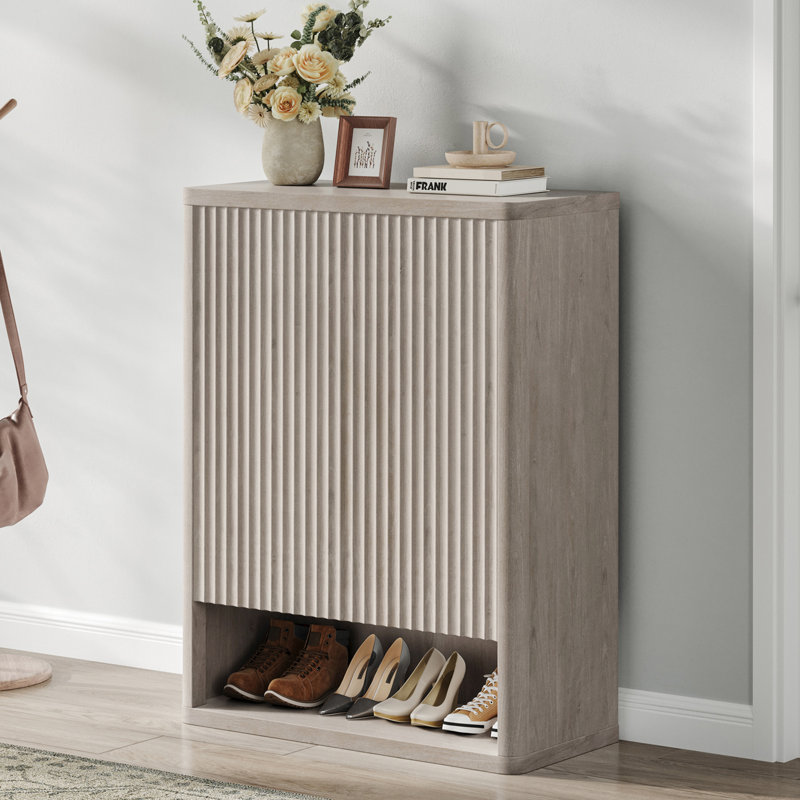 Cesiro 24-Pair Shoe Storage Cabinet, White Alder, Individual