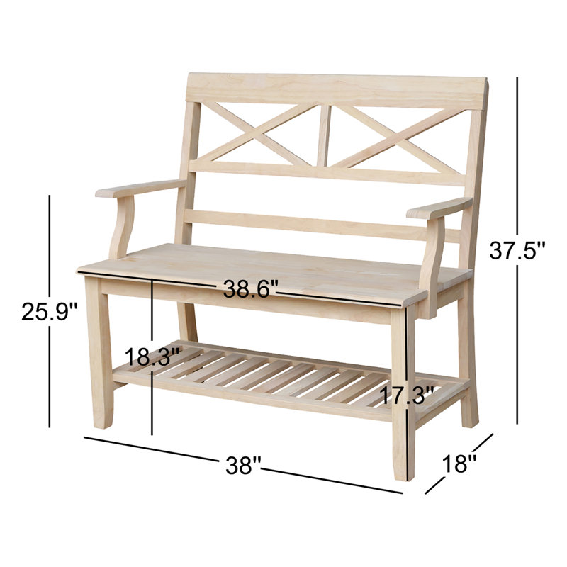 Aaralynn Solid Wood Storage Bench
