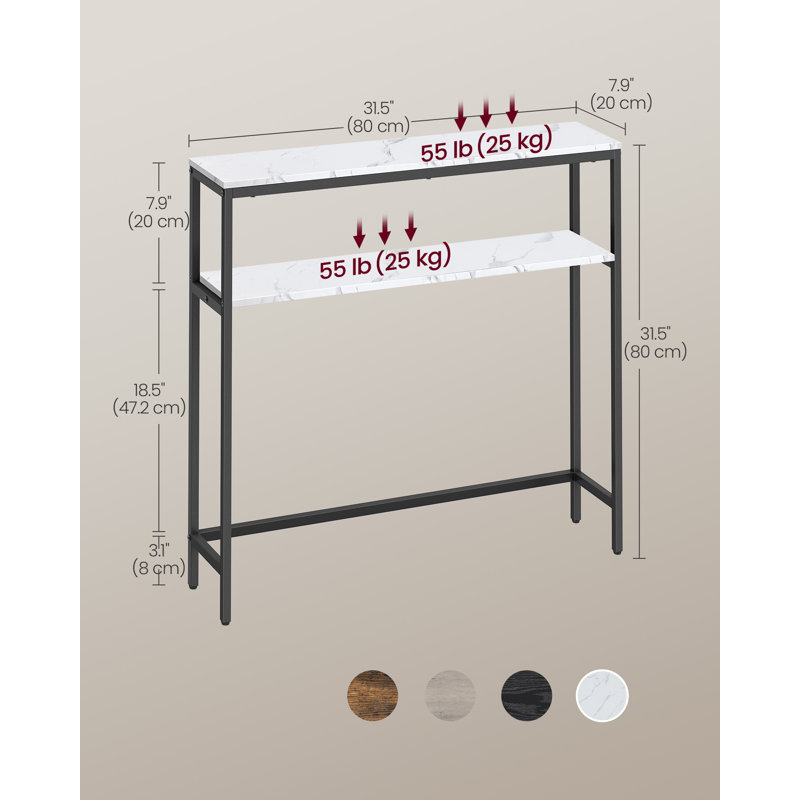 Annalisse 80cm Console Table, White