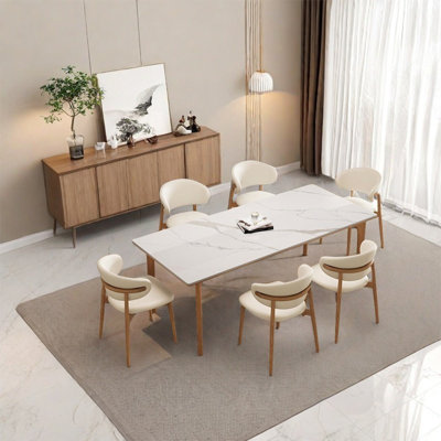 Simple modern rock plate dining table sets