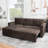 Kerica 2 - Piece Microfiber L-Shaped Sleeper Sofa Bed with USB – Reversible Pull Out Couch with Storage Chaise-1545255946