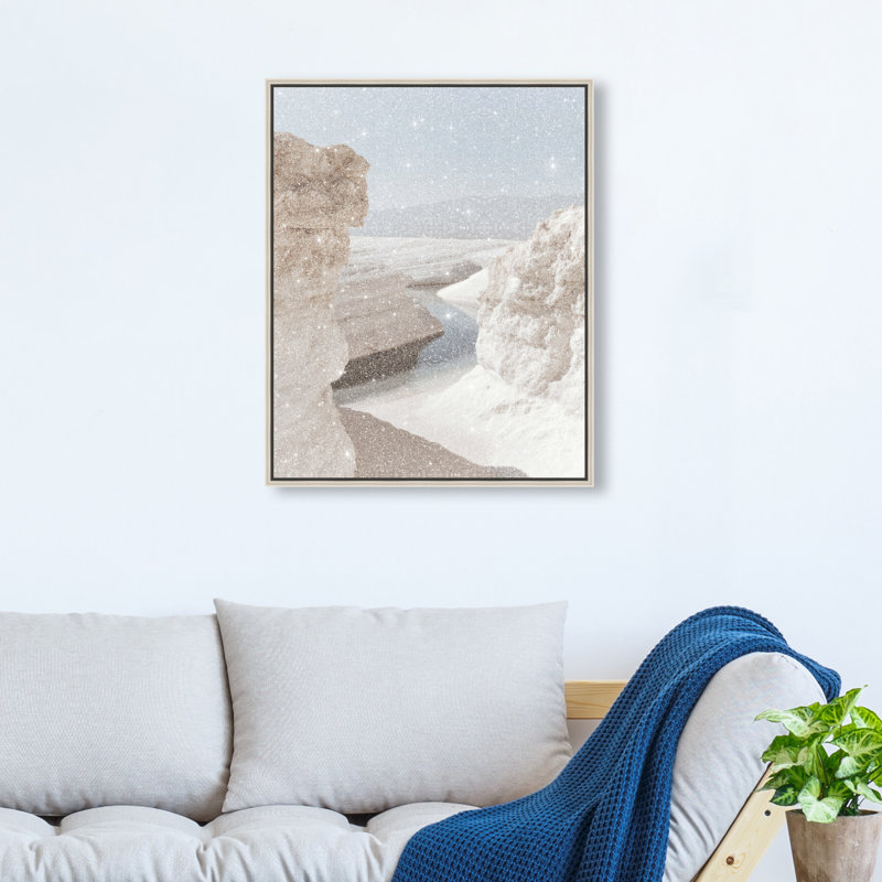 Desert Sapphire Print by Oliver Gal, 25"H x 21"W, Silver Floater Frame