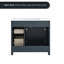 Ensemble de meuble-lavabo simple 36 po avec plateau en marbre Shamar-1611638166