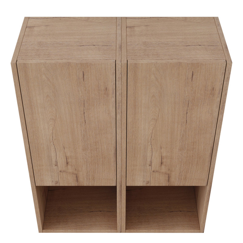 Armoire latérale 24 po pour la salle de bain, charnières à fermeture en douceur, chêne imitation, portes à fermeture en douceur Store Cosumes, bonnets de douche