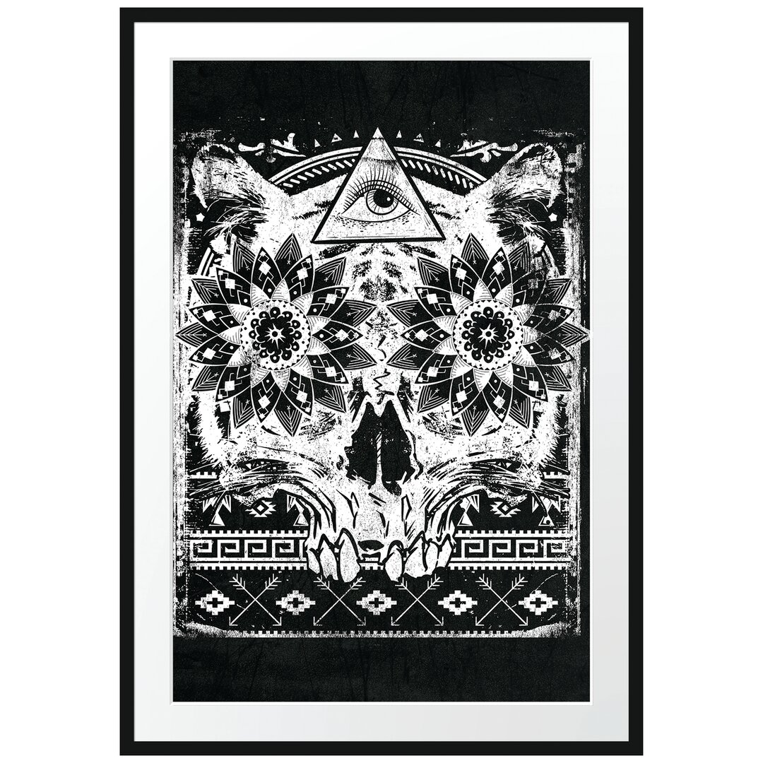 Gerahmtes Poster Lotus Black