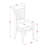 5-Piece Buttermilk and Cherry Solid Wood Top - Rectangular Dining Room Set with Butterfly Leaf - Seats 4-108444303-108444297-108444298