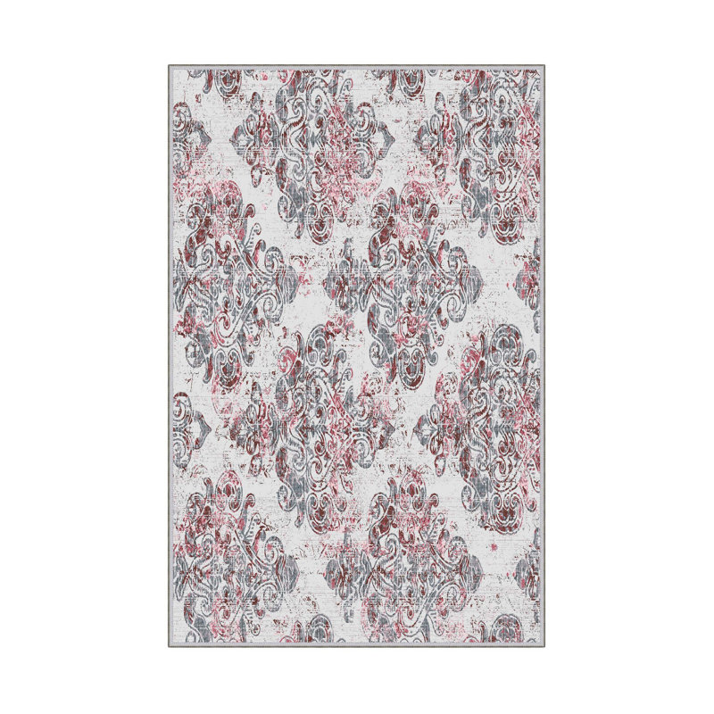 Luxurious Woven Carpet Rug, 2.6 x 4.0 ft | 100% Polyester, 0.4 in Pile Height | Antibacterial & Non-Slip PVC Dot Underside | Machine Washable, 3D Digital Printing | Perfect for Living Room & Bedroom Decor