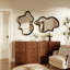 Miroir mural irrégulier 24 po x 36 po à cadre mural asymétrique en bois ondulé pour hall d'entrée / chambre à coucher / salon / salle de bain-1656377882