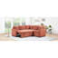 Canapé modulaire en L orange 81,9 po avec rangement et fonctionnalité de lit, chenille douce, coussins décoratifs incurvés pour décor contemporain, orange, 81,9 po, rembourré, fonctionnel, spacieux, avec accoudoirs assortis, petit