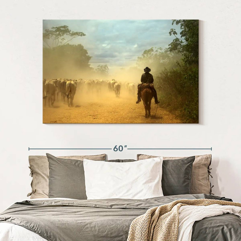 Mehar Cowboy Cattle Drive, 34" H x 51" W