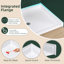 Base de douche simple à seuil bas avec drain central 48 po, l 48 po x l 38 po ADA, bac de douche en acrylique antidérapant et base, plateau de douche blanc brillant avec ensemble de drain, base de douche à carreaux à 3 côtés pour alcôve à 3 parois Installation