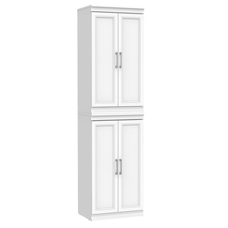 White Modular Storage Closet System with Doors