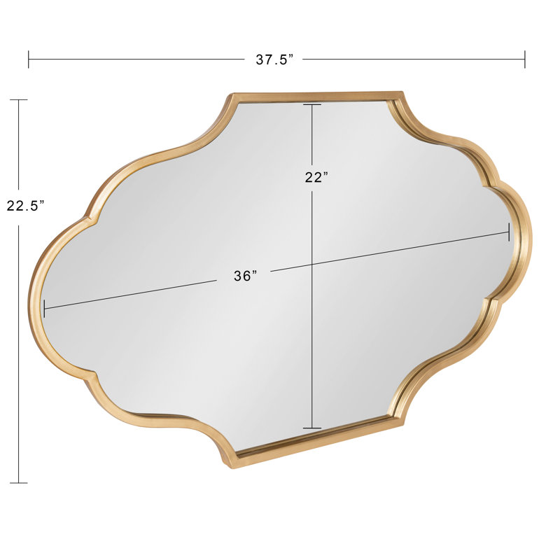 Passabe Aluminium Mirror, Gold, 23" x 37"