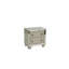 Table de chevet 2 tiroirs avec panneau décoratif traditionnel Traditional Silver Finish | Idée de cadeau