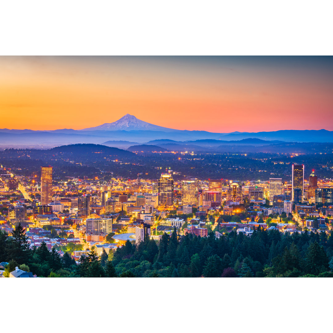 Portland Skyline - Kunstdrucke auf Leinwand