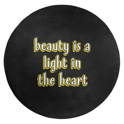 Tapis en polyester tableau noir style citation inspiration beauté