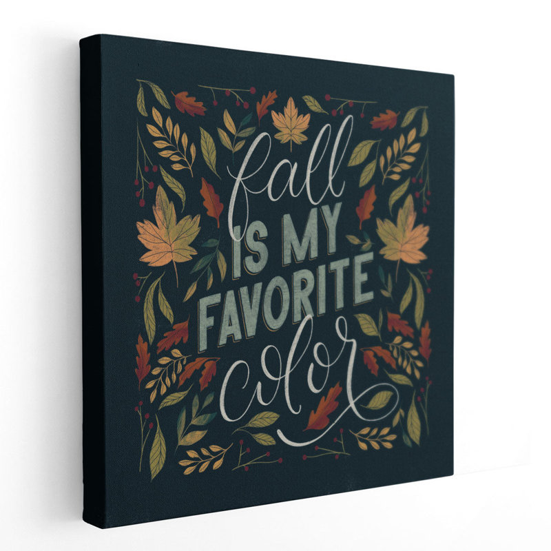«Autumn Sayings I», reproduction d'art sur toile, H 12 po x l 12 po