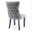 A&A Furniture, chaise de salle à manger rembourrée à oreilles avec garniture cloutée et pieds, ensemble de 2-740971071