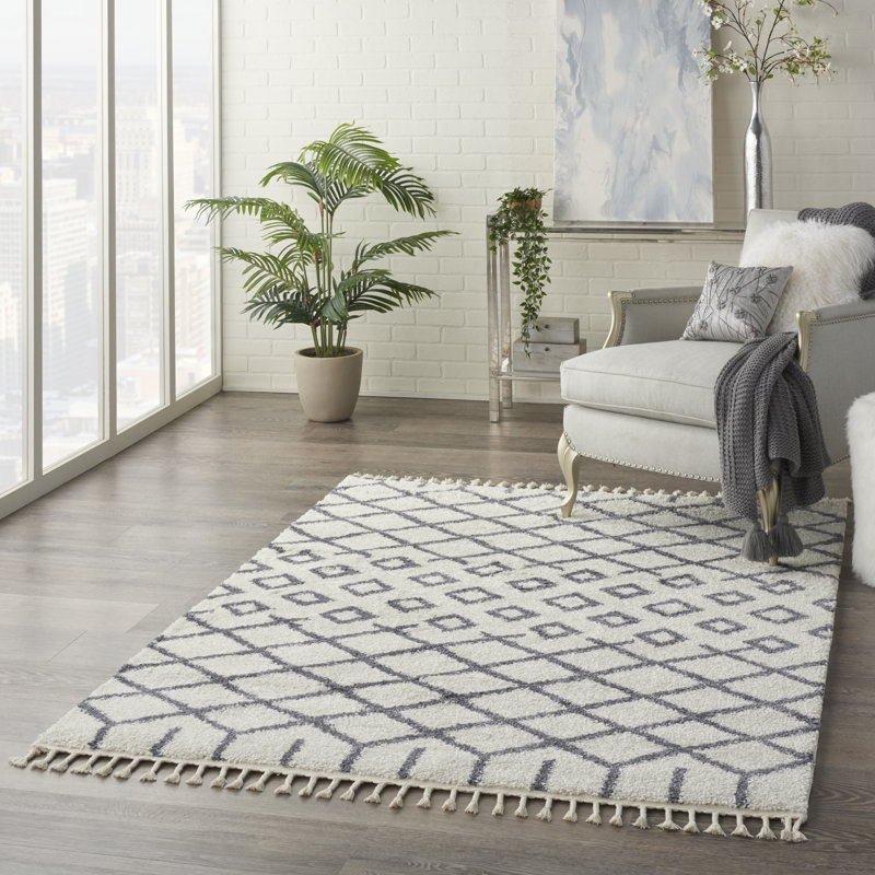 Blaisdell Geometric Shag Area Rug, Runner 66 x 246cm