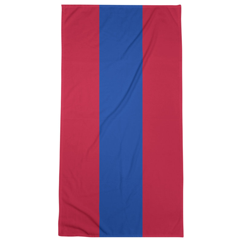Lightweight Beach Towel, Red/Blue/Red, Microfiber