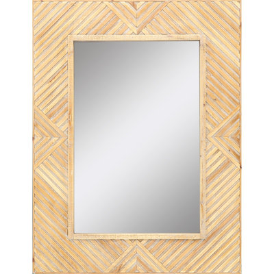 Wood Flat Wall Mirror