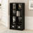  Simple Open Back Cube Storage Organizer, Standing Shelf, 8-Cube, Dark Oak