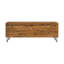 Banc de rangement en bois d'acacia massif de 46 pouces