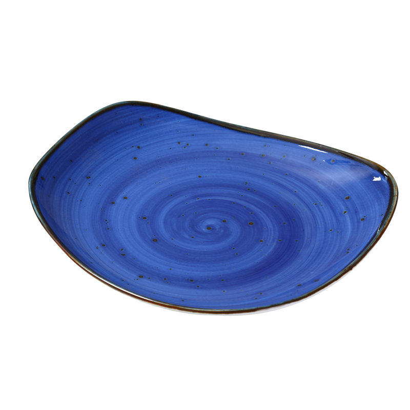 Lyon Blue 10.5'' Porcelain Dinner Plates Set of 12