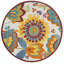 Tapis floral intérieur jaune / bleu / rouge intérieur / extérieur-624703368