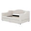 Lit de jour rembourré avec ceinture à DEL et lit gigogne, canapé-lit en lin pour enfants, chambre à coucher, aucun sommier nécessaire-2000938308-2000938362