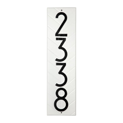 Mid-century Modern Herringbone Vertical Wall Plaque