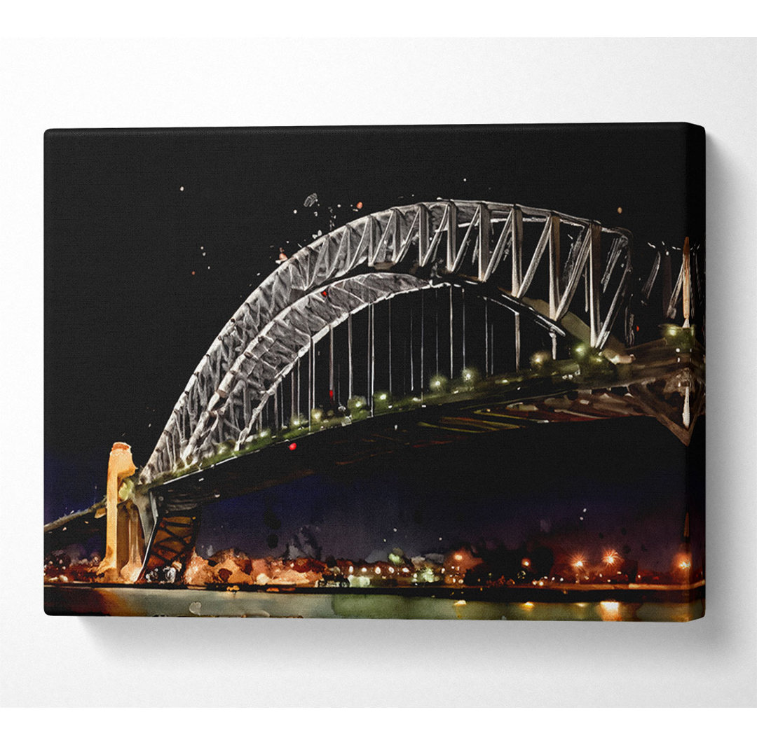 Sydney Harbour Night Light - Kunstdrucke auf Leinwand