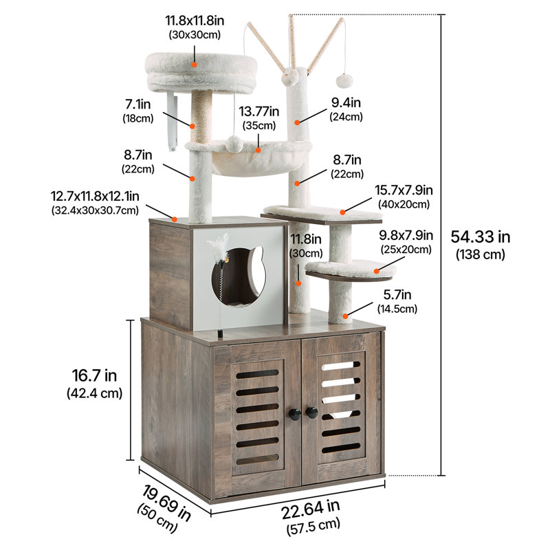 138 cm H Cat Tree / Condo