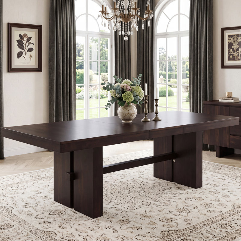 Table de salle à manger 71,5 "à 89,5" Mid Century, Walnut