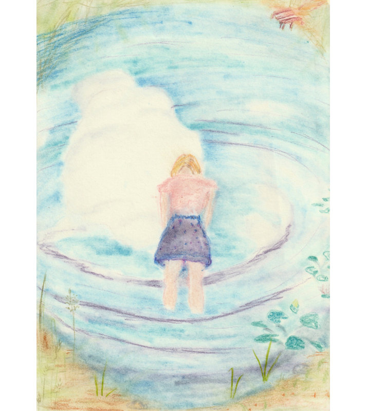 Little Girl in the Pond 