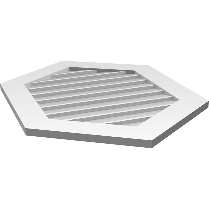 Ventilé vertical à pignon vertical en uréthane 8/12, H 36 po x l 26 po x P 1 po