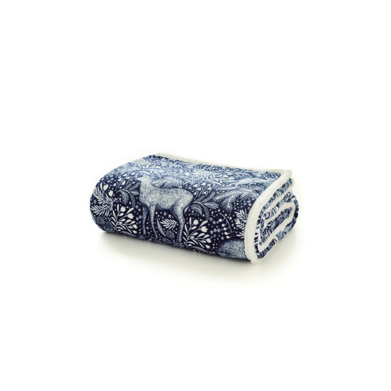 Deyongs 1846 Throw, Navy Abstract 1